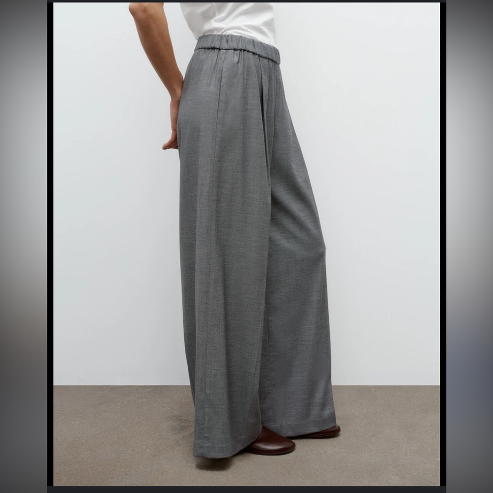 TWP EVA Gray Wide-Leg Trousers